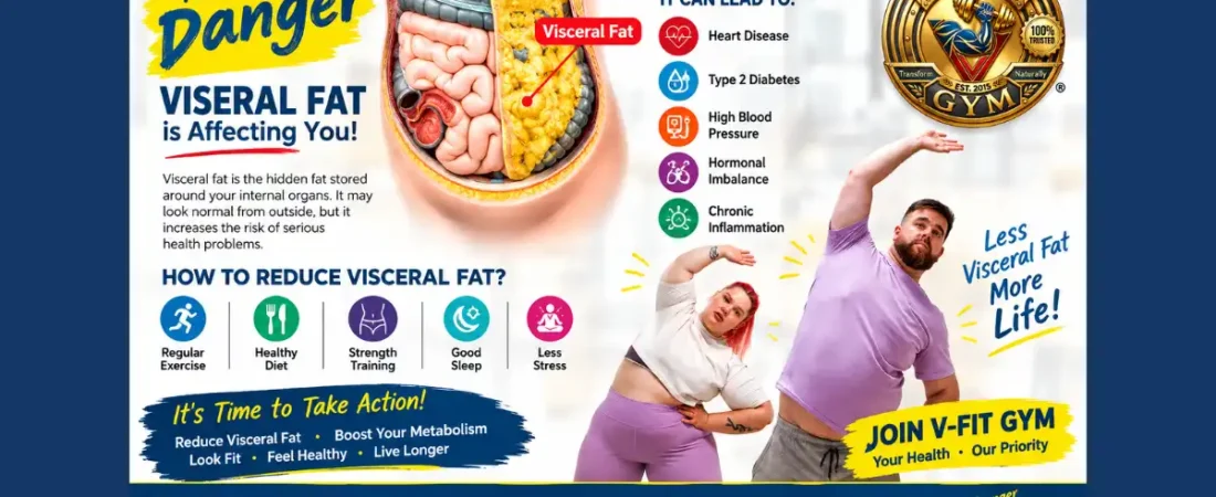 The Silent Danger of Visceral Fat: How to Reduce It & Transform Your Health at V-FIT Gym, Vadavalli